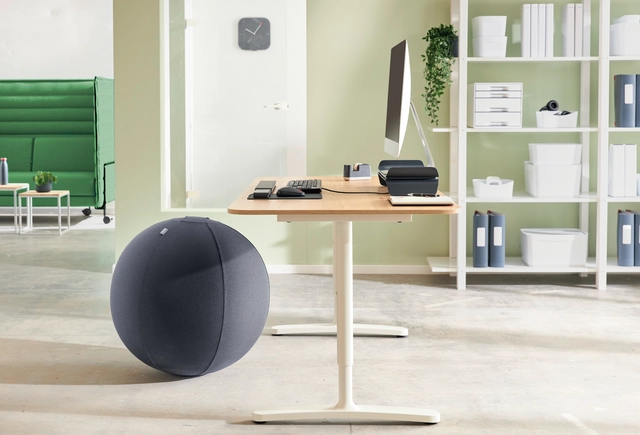 Een Ballon d'assise Leitz Ergo anti-basculement 55cm gris foncé koop je bij QuickOffice BV