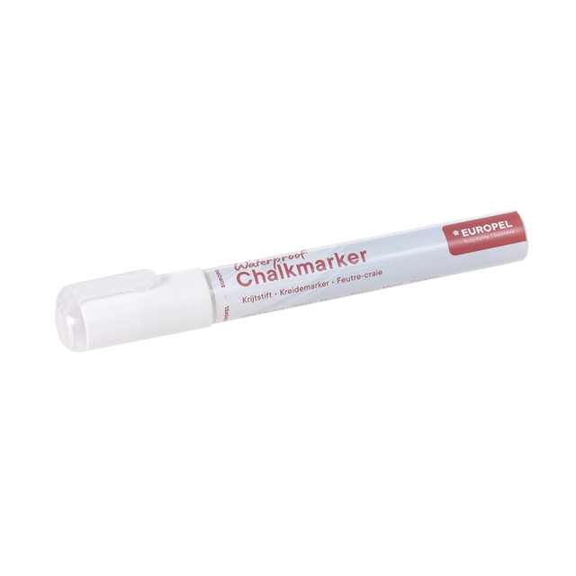 Krijtstift Europel watervast 3-6mm wit blister 1 stuk