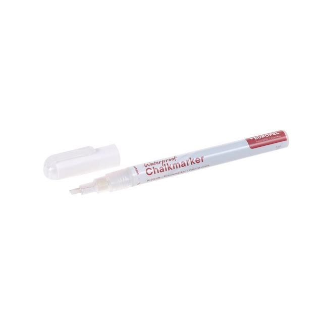 Een Krijtstift Europel watervast 1-3mm wit blister 1 stuk koop je bij MV Kantoortechniek B.V.