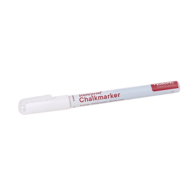 Een Krijtstift Europel watervast 1-3mm wit blister 1 stuk koop je bij QuickOffice BV