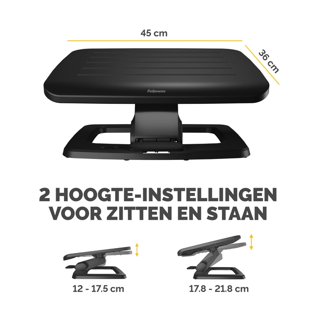 Een Voetensteun Fellowes Hana LT zwart koop je bij Tonerinktshop