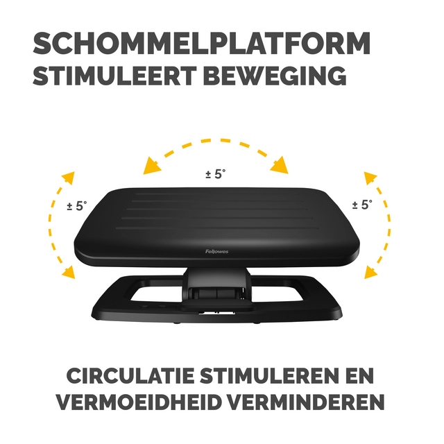 Een Voetensteun Fellowes Hana LT zwart koop je bij Van Hoye Kantoor BV