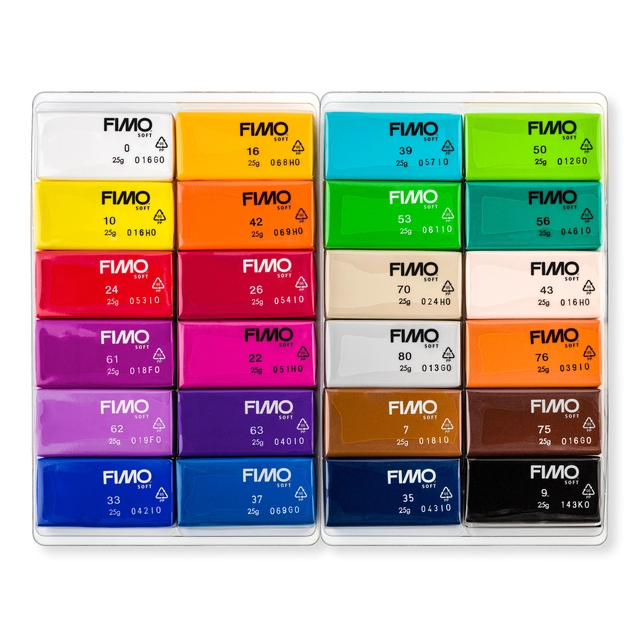 Een Boetseerklei Fimo soft set colour pack 24 kleuren koop je bij Totaal Kantoor Goeree