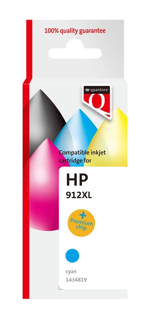 Een Inktcartridge Quantore alternatief tbv Hp 912XL 3YL81AE hc blauw koop je bij EconOffice