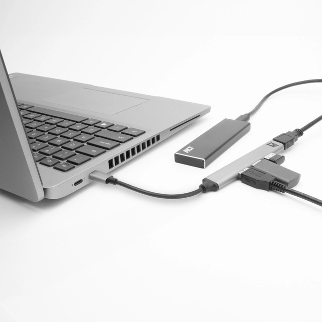 Een Hub ACT USB-C 3x USB-A 2.0 en 1x USB-A 3.0 koop je bij L&N Partners voor Partners B.V.