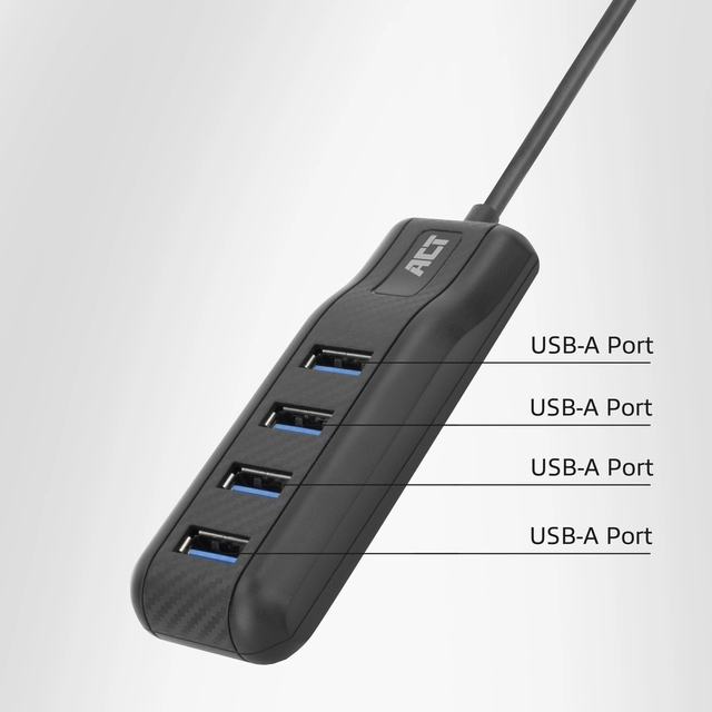 Een Hub ACT USB-C 3.0 4 poorts USB-A koop je bij Klik Office BV