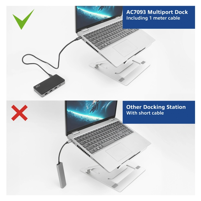 Een Dockingstation ACT USB-C 4K MST voor 2 HDMI monitoren koop je bij L&N Partners voor Partners B.V.