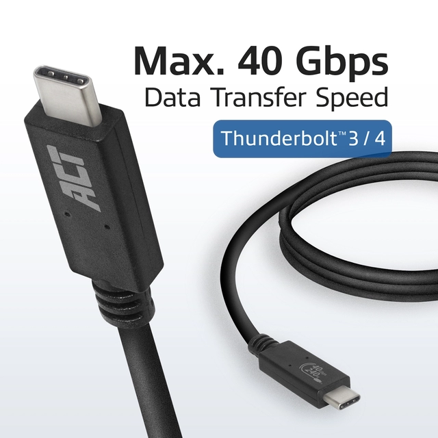 Een Kabel ACT USB4 40Gbps USB-C USB-IF koop je bij L&N Partners voor Partners B.V.