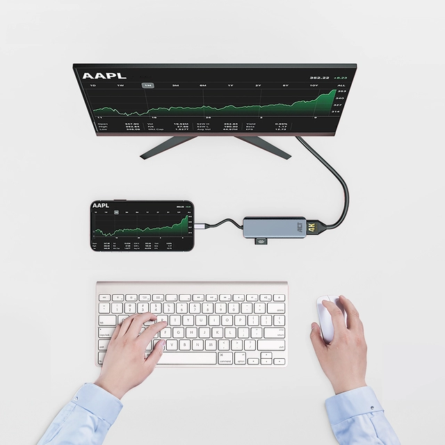 Een Adapter ACT USB-C 4K multiport voor 2 HDMI monitoren koop je bij Omnia 4 Office