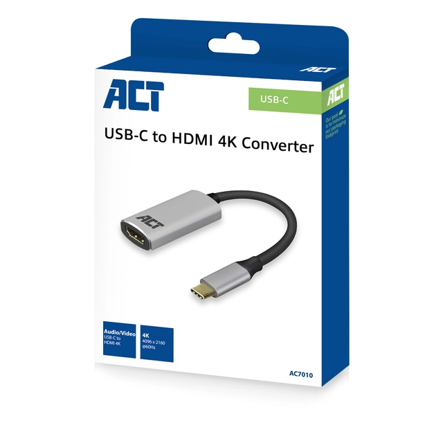 Een Adapter ACT USB-C naar HDMI koop je bij Omnia 4 Office