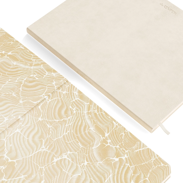 Notitieboek de KEMPEN Cotton Vanilla 110x160mm blanco 160 pagina's 90gr wit