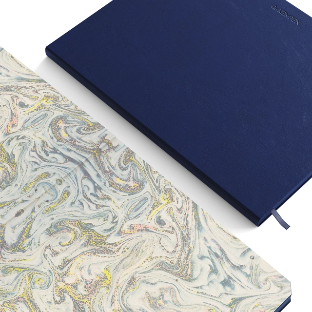 Notitieboek de KEMPEN Silence 110x160mm blanco 160 pagina's 90gr donkerblauw