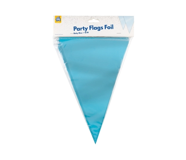 Een Party Flag Foil Baby Blue koop je bij MegaOffice