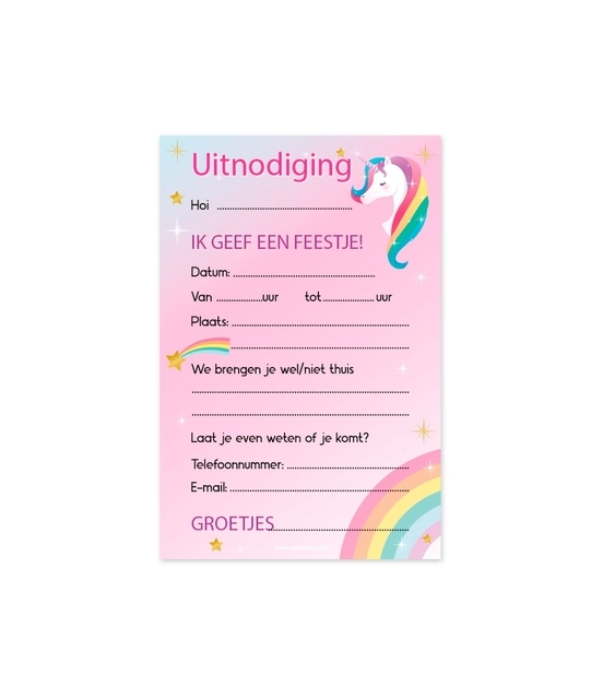 Een Uitnodigingskaarten Unicorn koop je bij MegaOffice