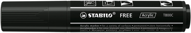 Een Acrylmarker STABILO Free Acrylic T800C zwart koop je bij Unimark Office B.V.