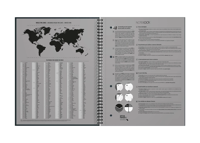 Een Spiraalblok Oxford International Notebook A4+ lijn groen koop je bij Unimark Office B.V.