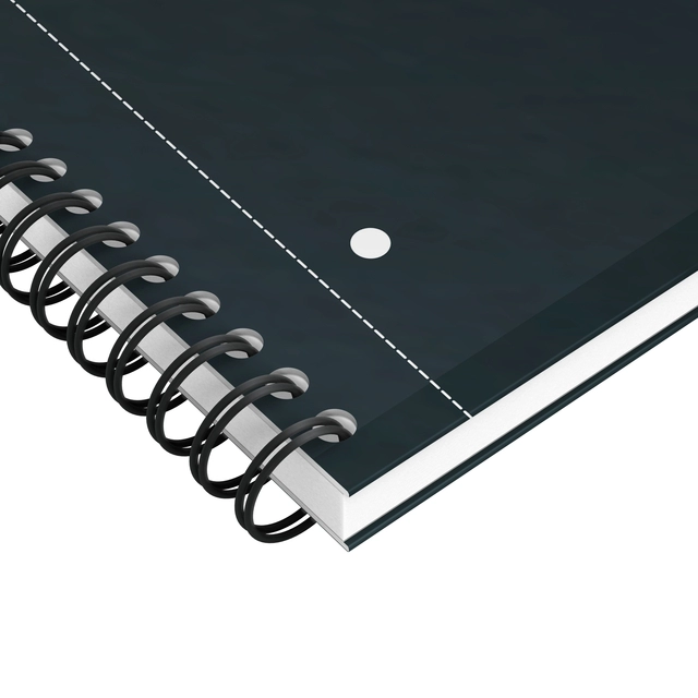 Een Spiraalblok Oxford International Notebook A4+ ruit 5X5mm zwart koop je bij Unimark Office B.V.