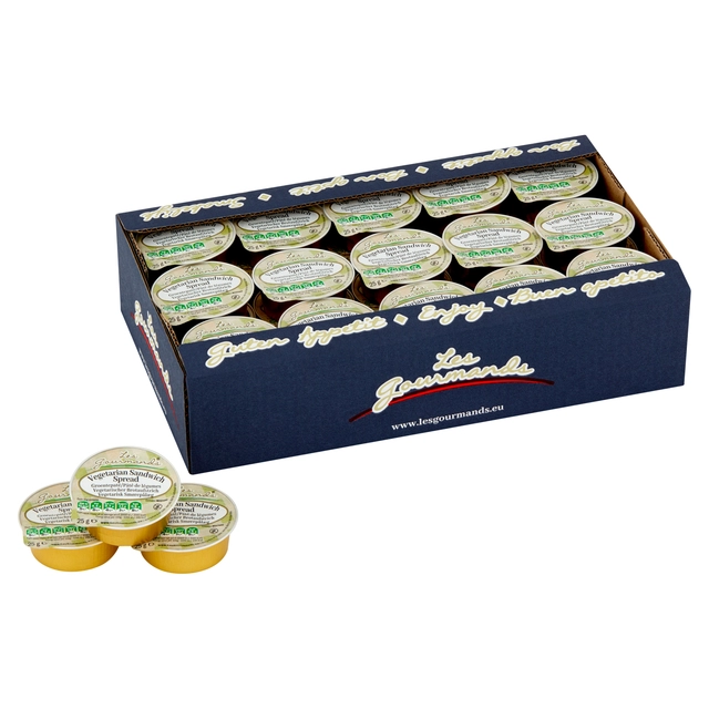 Een Sandwich spread Les Gourmands vega 45x25 gram cupjes koop je bij Holzem Kantoorefficiency