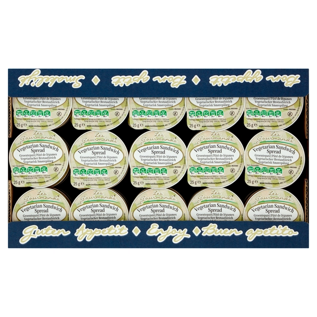 Een Sandwich spread Les Gourmands vega 45x25 gram cupjes koop je bij Holzem Kantoorefficiency