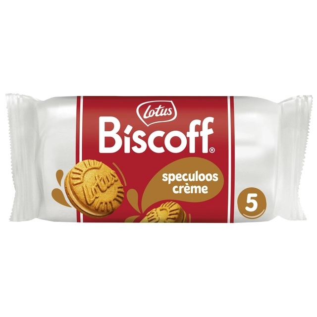 Een Koekjes Lotus Biscoff sandwich speculooscreme 5 stuks koop je bij Unimark Office B.V.