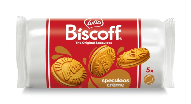 Een Koekjes Lotus Biscoff sandwich speculooscreme 5 stuks koop je bij Unimark Office B.V.