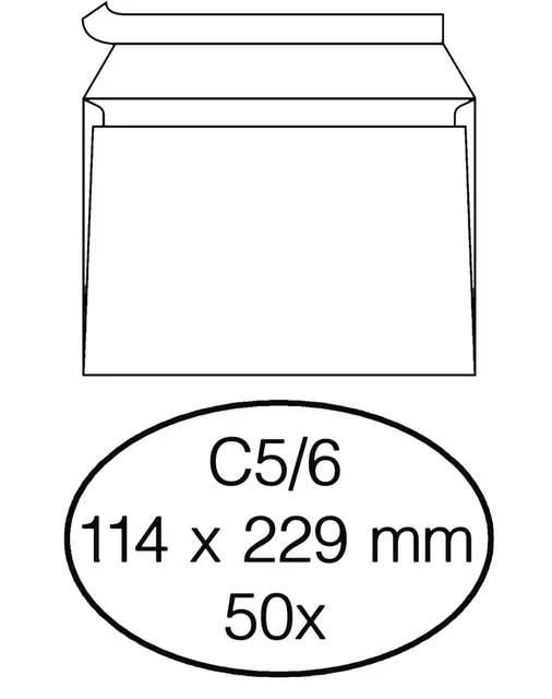 Een Envelop Quantore bank C5/6 114x229mm zelfklevend wit 50stuks koop je bij KantoorProfi België BV