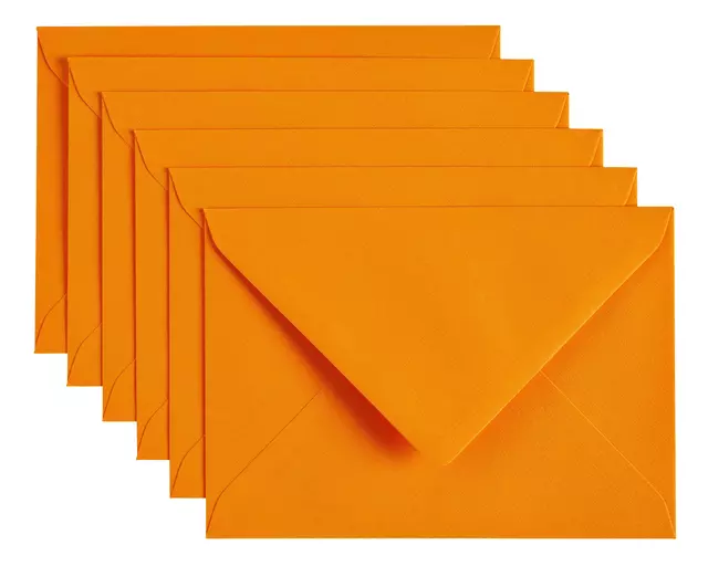 Een Envelop Papicolor C6 114x162mm oranje koop je bij EconOffice