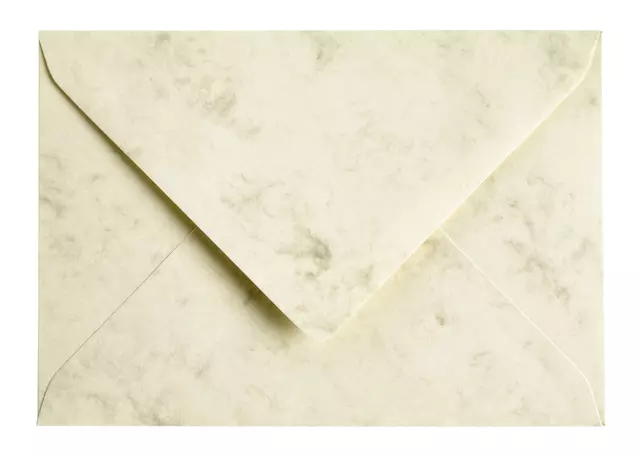 Een Envelop Papicolor C6 114x162mm marble ivoor koop je bij EconOffice