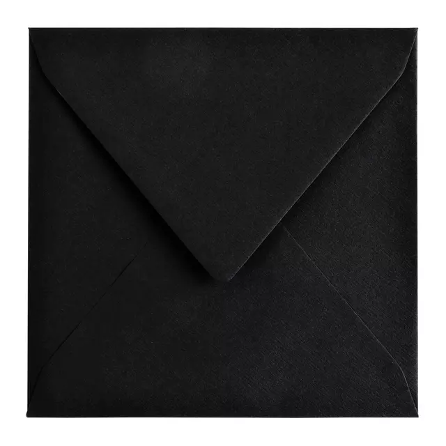 Een Envelop Papicolor 140x140mm ravenzwart koop je bij Van Hoye Kantoor BV