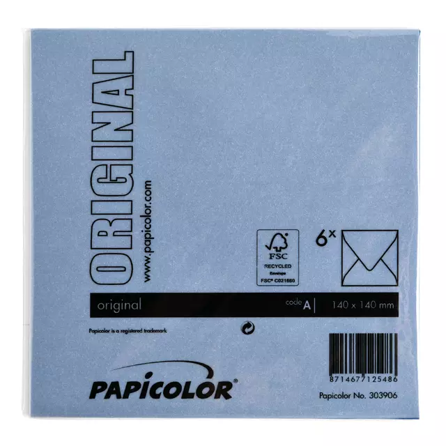 Een Envelop Papicolor 140x140mm donkerblauw koop je bij EconOffice