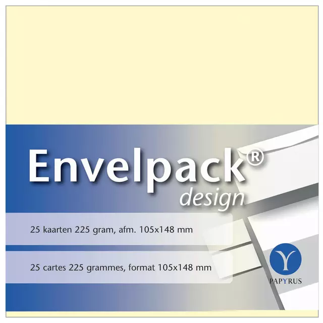 Een Dubbele kaart Papyrus Envelpack Design A6 105x148mm ivoor 894450 koop je bij EconOffice