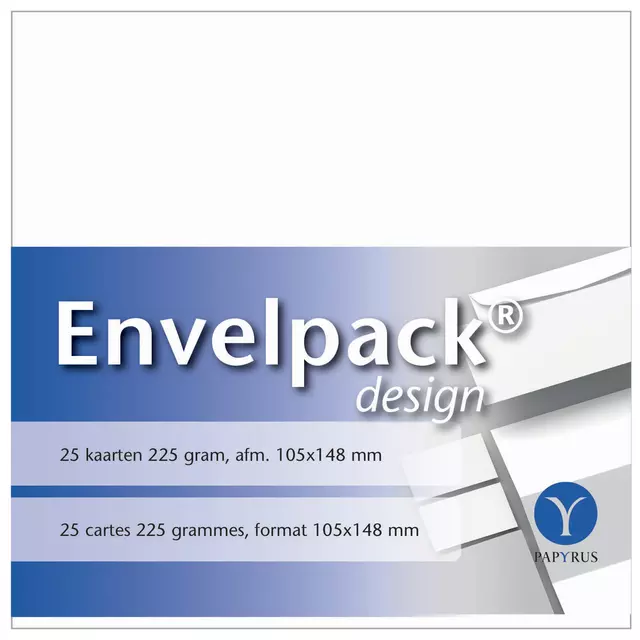 Een Dubbele kaart Papyrus Envelpack Design A6 105x148mm wit 894456 koop je bij EconOffice