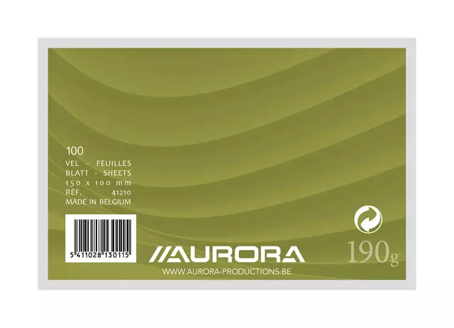 Een Systeemkaart Aurora 150x100mm blanco 190gr wit koop je bij Van Leeuwen Boeken- en kantoorartikelen