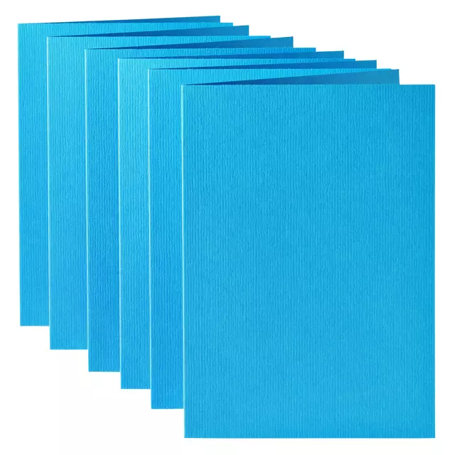 Correspondentiekaart Papicolor dubbel 105x148mm hemelsblauw pak à 6 stuks