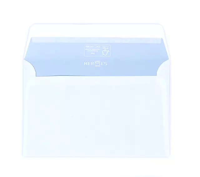 Een Envelop Hermes bank C6 114x162mm zelfklevend wit doos à 500 stuks koop je bij Goedkope Kantoorbenodigdheden