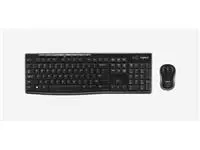 Een Toetsenbord Logitech MK270 Qwerty + muis zwart koop je bij Van Leeuwen Boeken- en kantoorartikelen