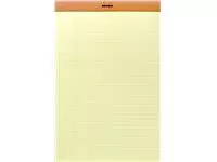 Schrijfblok Rhodia A4 lijn 160 pagina's 80gr geel