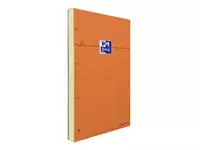Cursusblok Oxford Orange Notepad A4+ lijn 4-gaats 160 pagina's 80gr oranje