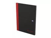 Een NOTITIEBOEK OXFORD BLACK N' RED A4 96VEL RUIT 5MM koop je bij Kantoorvakhandel van der Heijde