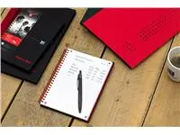 Een Notitieboek Oxford Black n' Red A4 96vel ruit 5mm koop je bij EconOffice