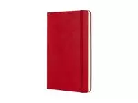 Een Notitieboek Moleskine large 130x210mm blanco hard cover rood koop je bij Van Leeuwen Boeken- en kantoorartikelen