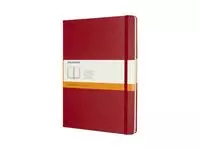 Notitieboek Moleskine XL 190x250mm lijn hard cover scarlet red