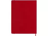 Een Notitieboek Moleskine XL 190x250mm lijn hard cover scarlet red koop je bij Van Leeuwen Boeken- en kantoorartikelen