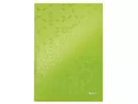 Een Notitieboek Leitz WOW A4 160blz 90gr lijn groen koop je bij Kantoorvakhandel van der Heijde