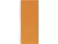 Een Notitieboek 135x330mm lijn 160blz 70gr spiraal oranje koop je bij Van Leeuwen Boeken- en kantoorartikelen