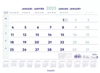 Een 1-Maandskalender 2025 Brepols 43x31.5cm koop je bij Ziffo Kantoorcentrum BV