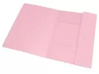 Een Elastomap Oxford Top File+ A4 3 kleppen 390gr pastel roze koop je bij Van Leeuwen Boeken- en kantoorartikelen