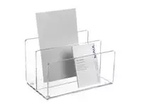 Een Envelopstandaard MAUL 2vaks 15x10x10cm acryl koop je bij Van Leeuwen Boeken- en kantoorartikelen