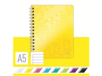 Een Cahier de notes Leitz WOW A5 ligné spirale PP jaune koop je bij QuickOffice BV