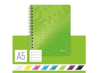 Buy your Notebook Leitz WOW A5 line spiral PP green at QuickOffice BV